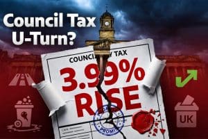 Reform UK council tax rise backlash Kent County Council budget papers and pound coins