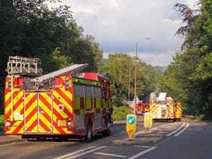 Fire engines road response