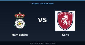 Kent 177/3 vs Hampshire 176/6: Vitality Blast Men match report