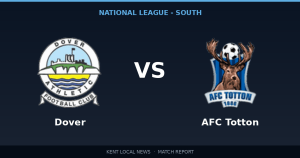 Dover Athletic 2-0 AFC Totton: National League - South match report