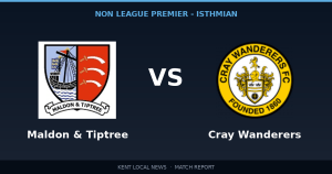 Cray Wanderers 5-1 Maldon & Tiptree: Non League Premier - Isthmian match report