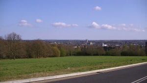 Canterbury seen from the University of Kent campus